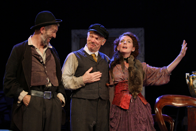 Juno and the Paycock - Louis Dempsey, Des McAleer, Aoife McMahon. Picture by Stephen Vaughan